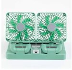 Solar Fan- Double Head Charging Fan-SD-999 - Image 2